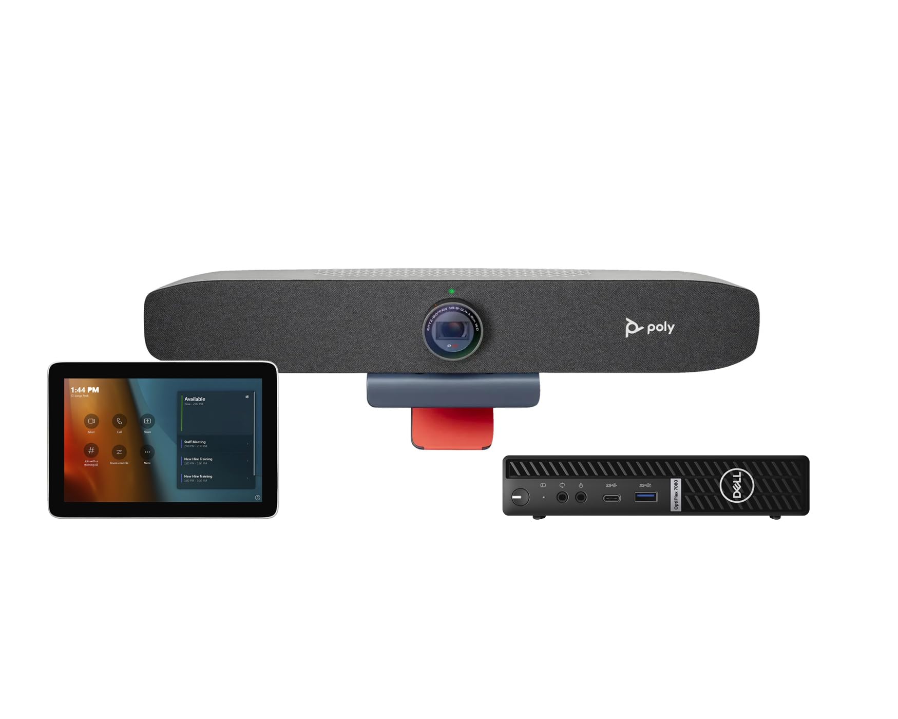 POLY Studio Focus Room Kit Studio P15 4K UHD All-in-One Video Conferencing Camera, GC8 Touch Controller, OptiPlex 7080 Micro, Dedicated Conferencing Solution (Renewed)