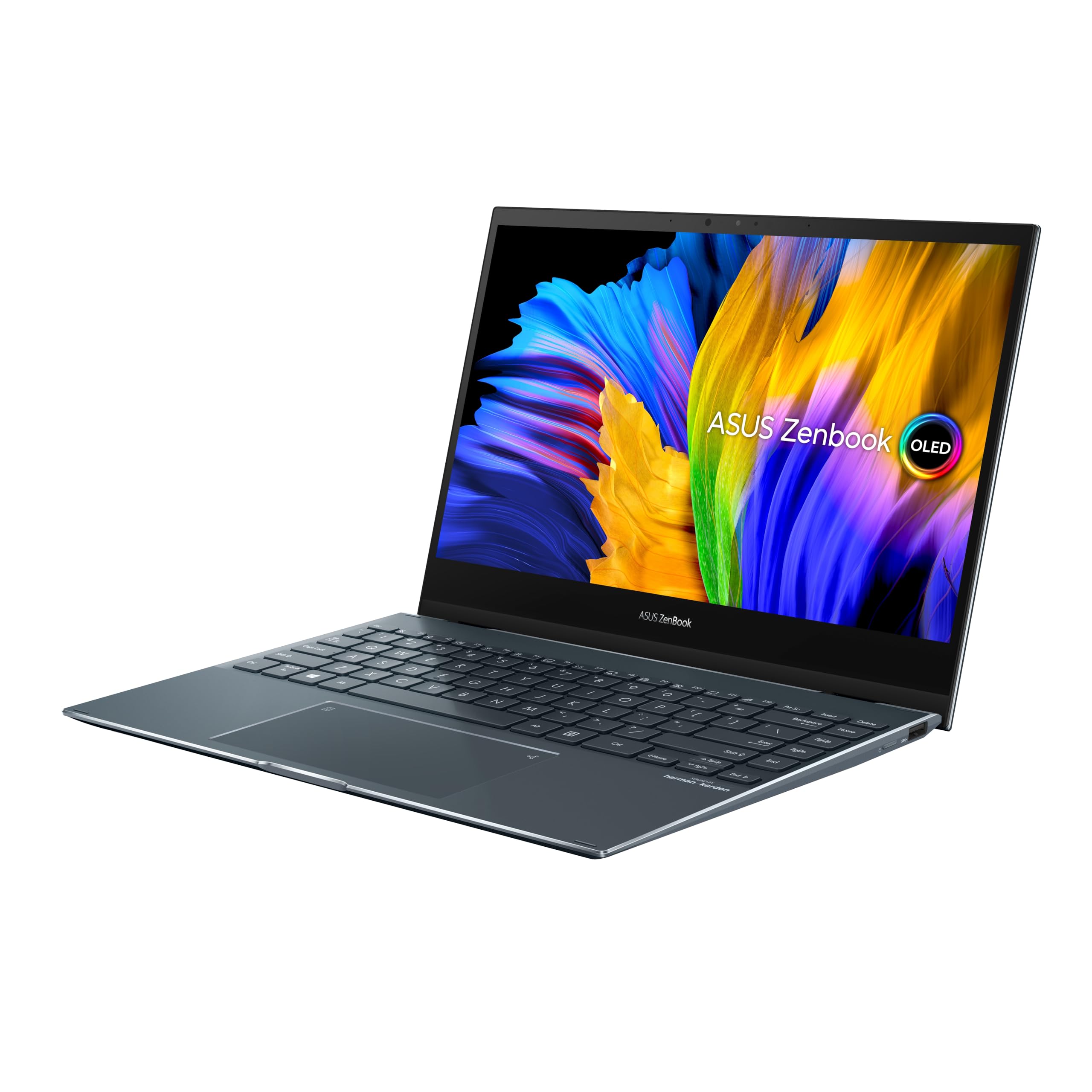 ASUS ZenBook Flip 13.3 FHD OLED 2-in-1 Touchscreen - i7-1165G7 (4 Cores, 4.7GHz), 1TB PCIe Gen 4.0x4 NVMe, 16GB LPDDR4x, Iris Xe Graphics, WIFI 6 & BT 5.2, UK Backlit Keys, Windows 11 Pro (Renewed)