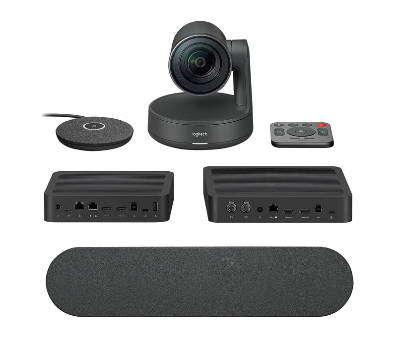 Logitech Rally Camera Kit Video Conference System - 4K UHD Rally Camera, Display & Table Hub, Rally Speaker, Rally Mic Pod, Remote Control, Power Supplies & Cables (Renewed)