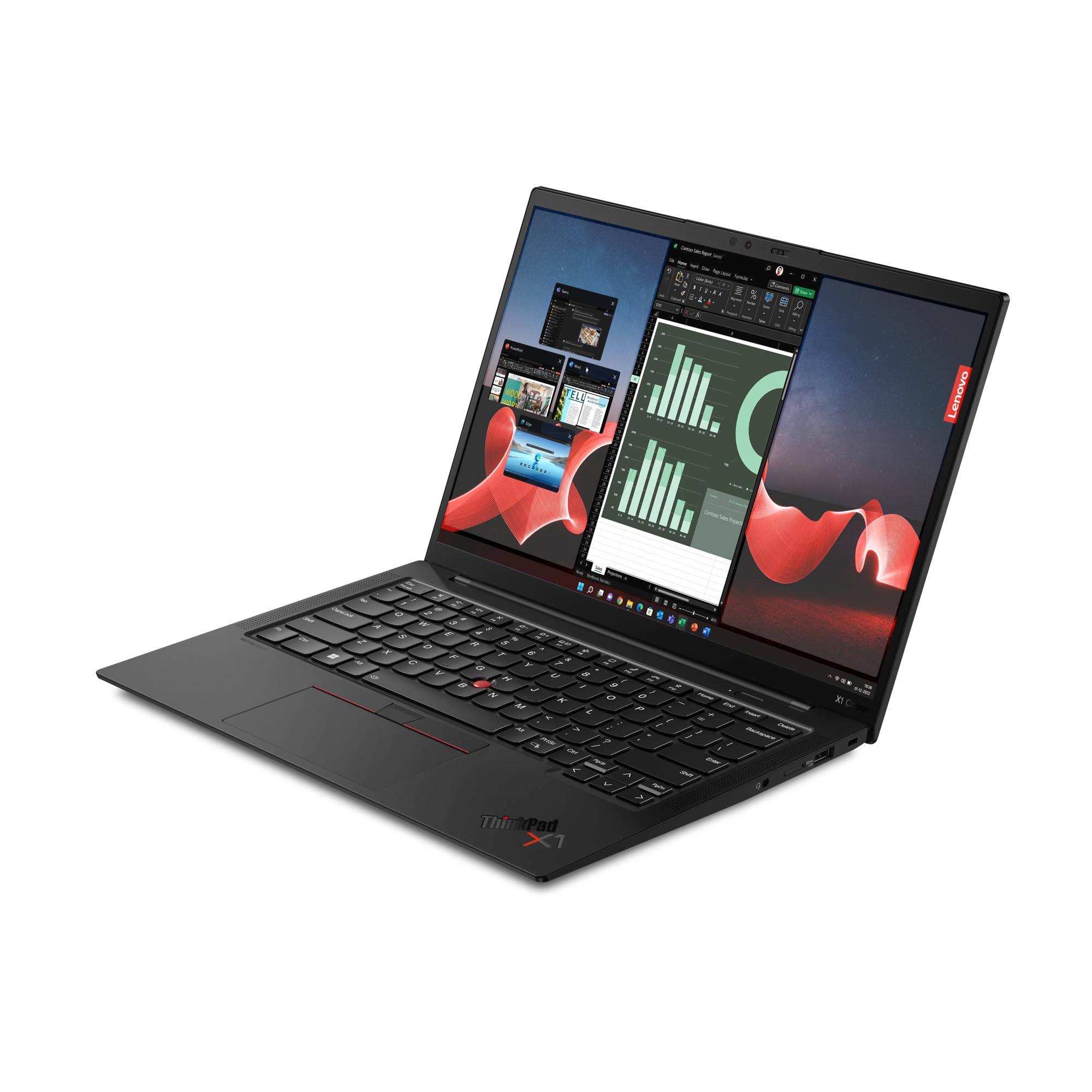 Lenovo ThinkPad X1 Carbon Gen 11 14 2.8K (2880x1800) OLED, i7-1355U (10 Cores), 2TB PCIe Gen 4.0x4 NVMe, 16GB LPDDR5X, Fingerprint Reader, WIFI 6E & BT 5.3, UK Backlit Keys, Windows 11 Pro (Renewed)