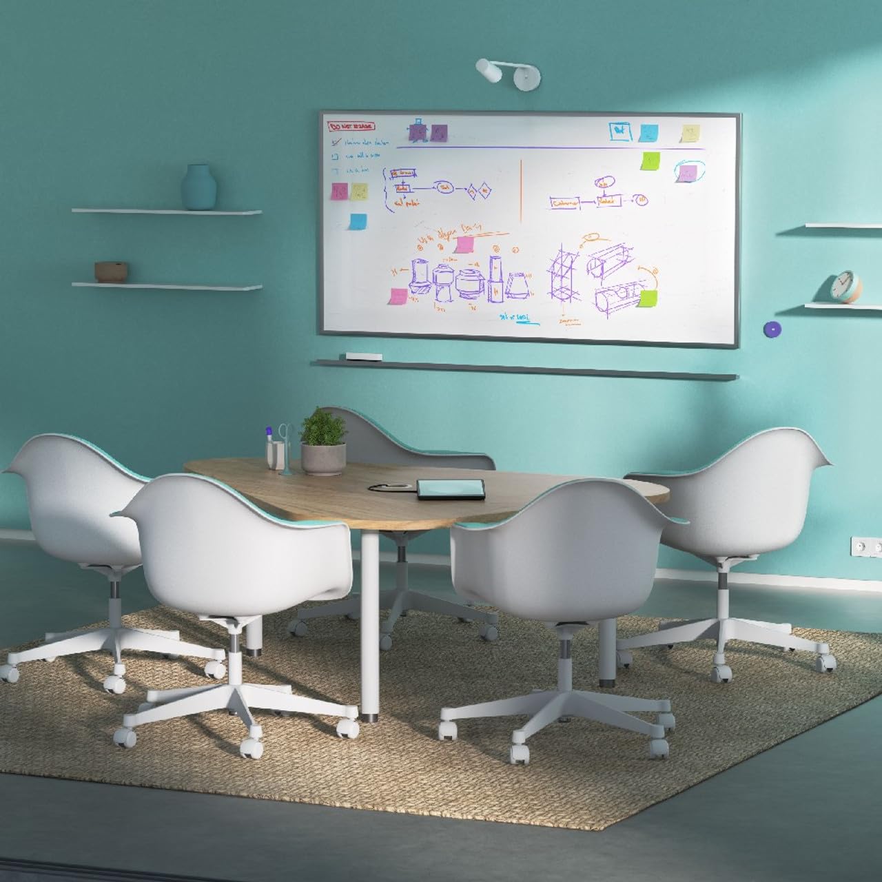 Logitech Scribe Whiteboard Camera for Video Conferencing Rooms  1080p Capture, Built-In AI, Presenter Removal, Wireless Share, Native Teams, Zoom, Meet Integration, 960-001332 (New) (Renewed)