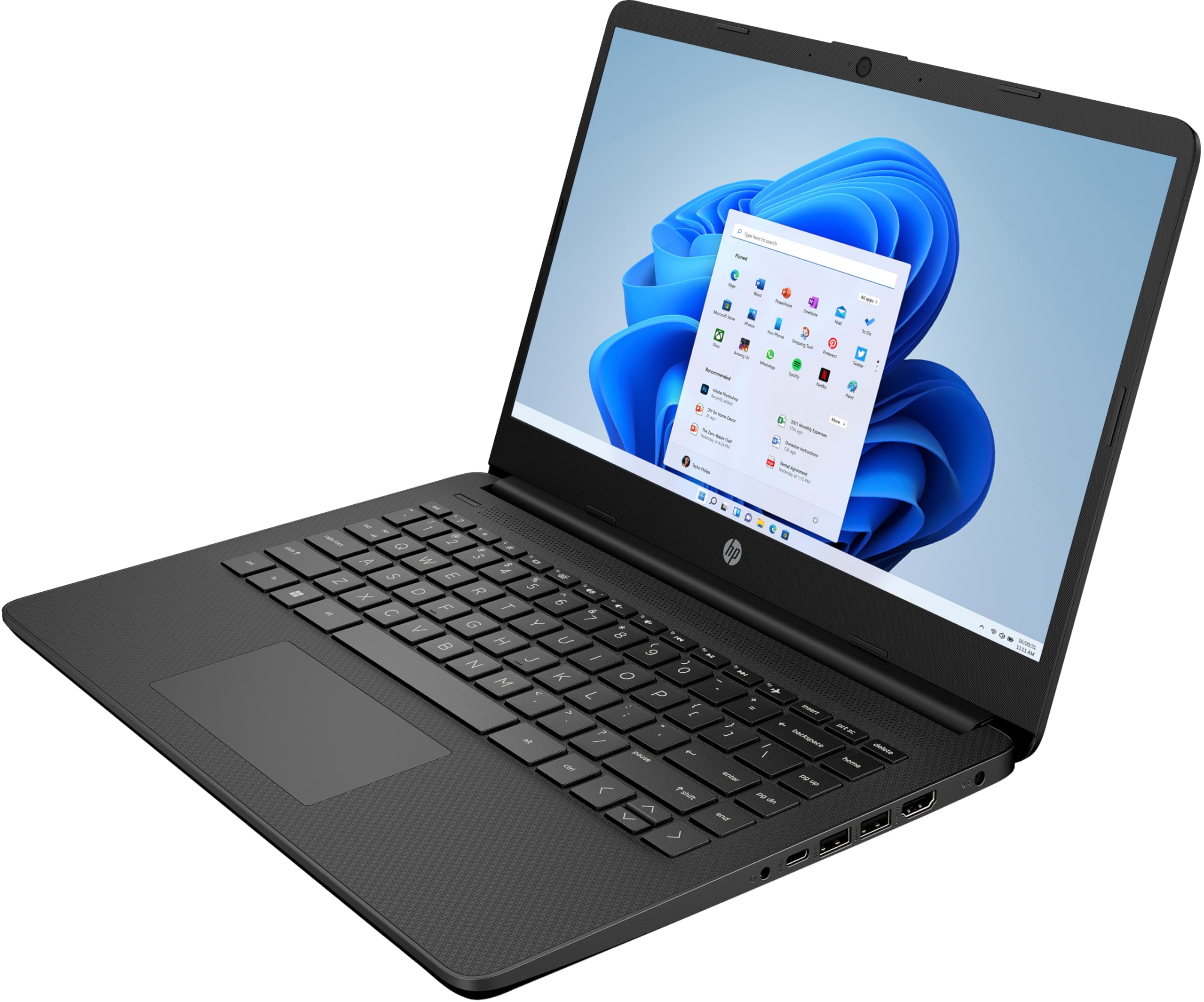 HP Laptop 14s-dq0034na 14 HD  Intel Celeron N4120, 256GB PCIe NVMe, 8GB DDR4, SD Card Reader, WIFI 5 & BT 4.2, Intel UHD Graphics 600, Stereo Speakers, HD Webcam, UK Keys, Windows 11 Pro (Renewed)