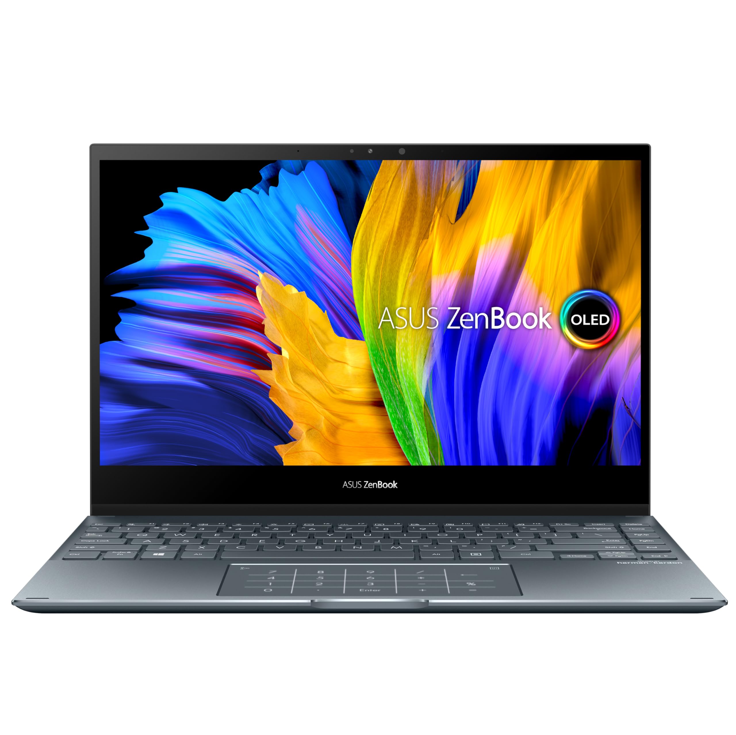 ASUS ZenBook Flip 13.3 FHD OLED 2-in-1 Touchscreen - i7-1165G7 (4 Cores, 4.7GHz), 1TB PCIe Gen 4.0x4 NVMe, 16GB LPDDR4x, Iris Xe Graphics, WIFI 6 & BT 5.2, UK Backlit Keys, Windows 11 Pro (Renewed)