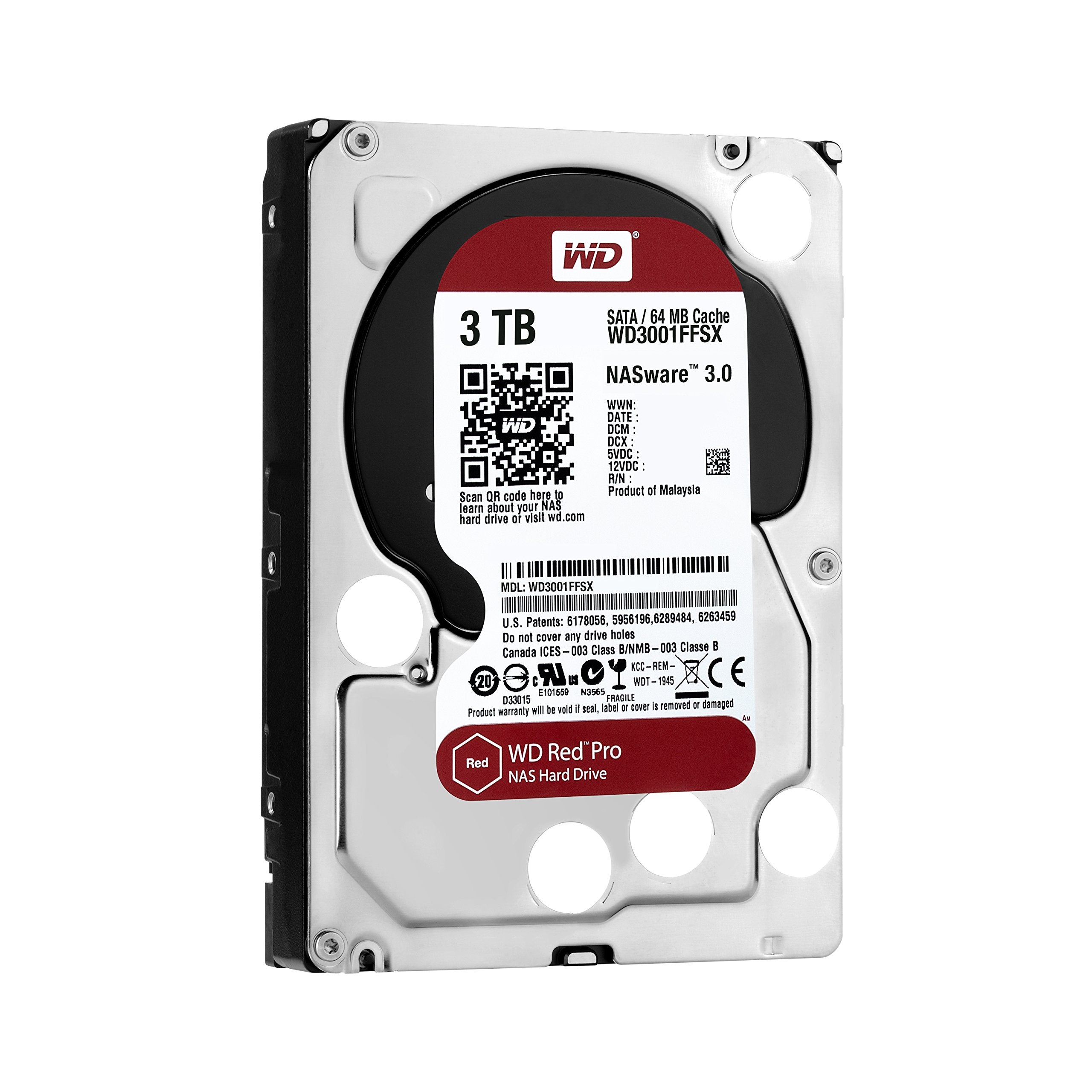 Western Digital Pro 3.5 inch SATA Internal Desktop Hard Drive for 1-16 Bay Network Attached Storage - Red