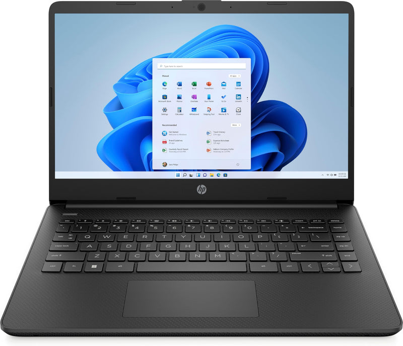 HP Laptop 14s-dq0034na 14 HD  Intel Celeron N4120, 256GB PCIe NVMe, 8GB DDR4, SD Card Reader, WIFI 5 & BT 4.2, Intel UHD Graphics 600, Stereo Speakers, HD Webcam, UK Keys, Windows 11 Pro (Renewed)