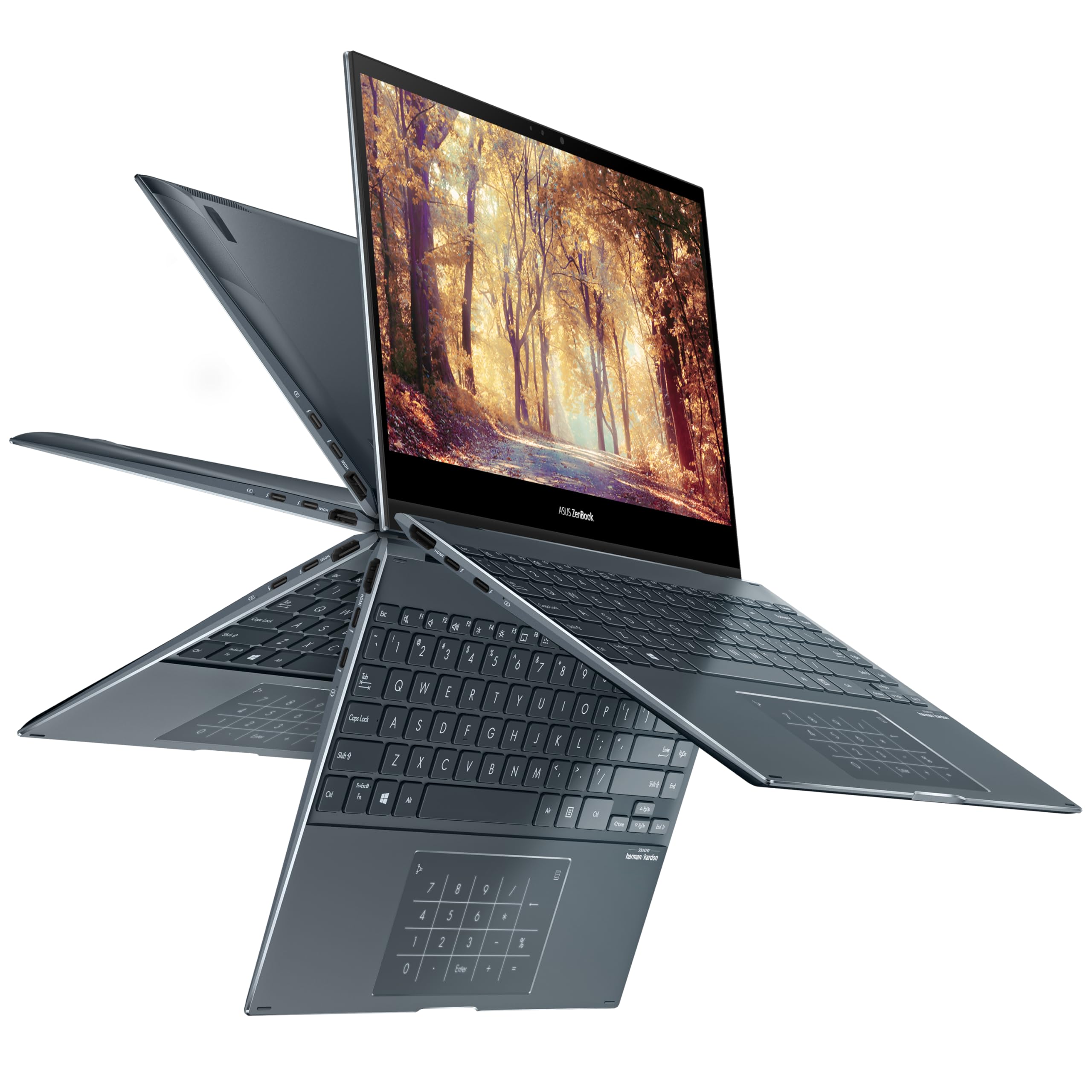 ASUS ZenBook Flip 13.3 FHD OLED 2-in-1 Touchscreen - i7-1165G7 (4 Cores, 4.7GHz), 1TB PCIe Gen 4.0x4 NVMe, 16GB LPDDR4x, Iris Xe Graphics, WIFI 6 & BT 5.2, UK Backlit Keys, Windows 11 Pro (Renewed)