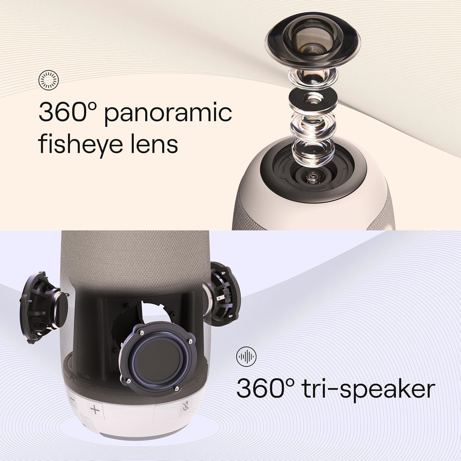 Owl Labs Meeting Owl 3-360° 1080p FullHD Video Conferencing Camera, AI Speaker-Tracking, 18ft Mic Pickup - Certified for Teams, Supports Zoom, Google Meet & More - Easy Plug & Play Setup (Renewed)
