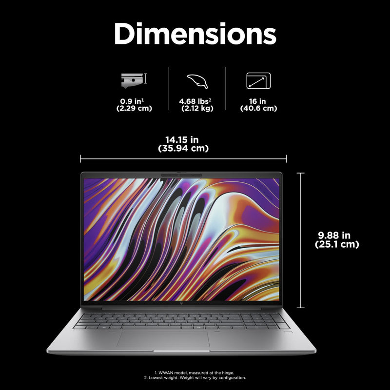 HP ZBook Power 16 G11 A 16" FHD+ Mobile Workstation - Ryzen 7 8845HS, RTX 1000 (Refurbished)