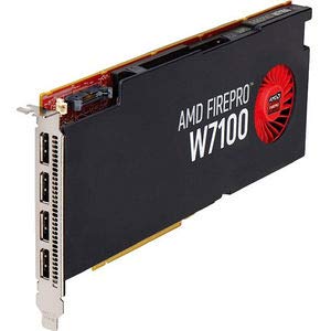 AMD FirePro W7100 8GB GDDR5 Up to 160 GB/s PCIe Gen 3.0 x16 Professional Graphics Card - 3.3TFLOPS, 1792 Cores, Up to 4 Display with DisplayPort 1.2 (Plain Boxed) (Renewed) (100-505975-cr)