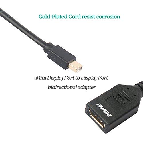 BENFEI Mini DisplayPort to DisplayPort Adapter 4K, Mini DP to DP Converter,Thunderbolt | Thunderbolt 2 Port Compatible