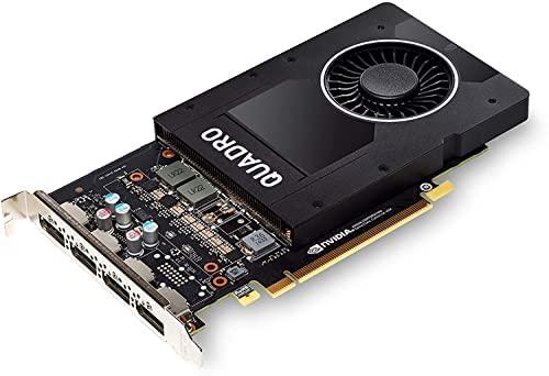 DELL Nvidia Quadro P2000 5GB GDDR5 Single-Slot Graphics Card - 1024 CUDA Cores, 3.0 TFLOPS, 160bit, 140GB/s, 4 x DisplayPort 1.4, 75W Power Consumption, PCI Express 3.0 x16 - DC1P4 (Renewed)