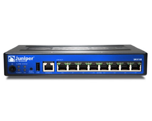 Juniper SRX100 Services Gateway with 8 x Fast Ethernet Ports, High Memory (1GB RAM, 1GB Flash)