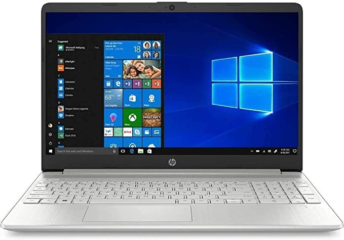 HP 15S-FQ1002NA 15.6" FHD Notebook - i5 1035G1 (4 Cores, 3.6GHz), 8GB DDR4, 512GB NVMe, Intel UHD Graphics, SD Card Reader, WIFI 5 & BT 4.2, HD Webcam, Windows 11 Pro, UK Keyboard (Renewed)