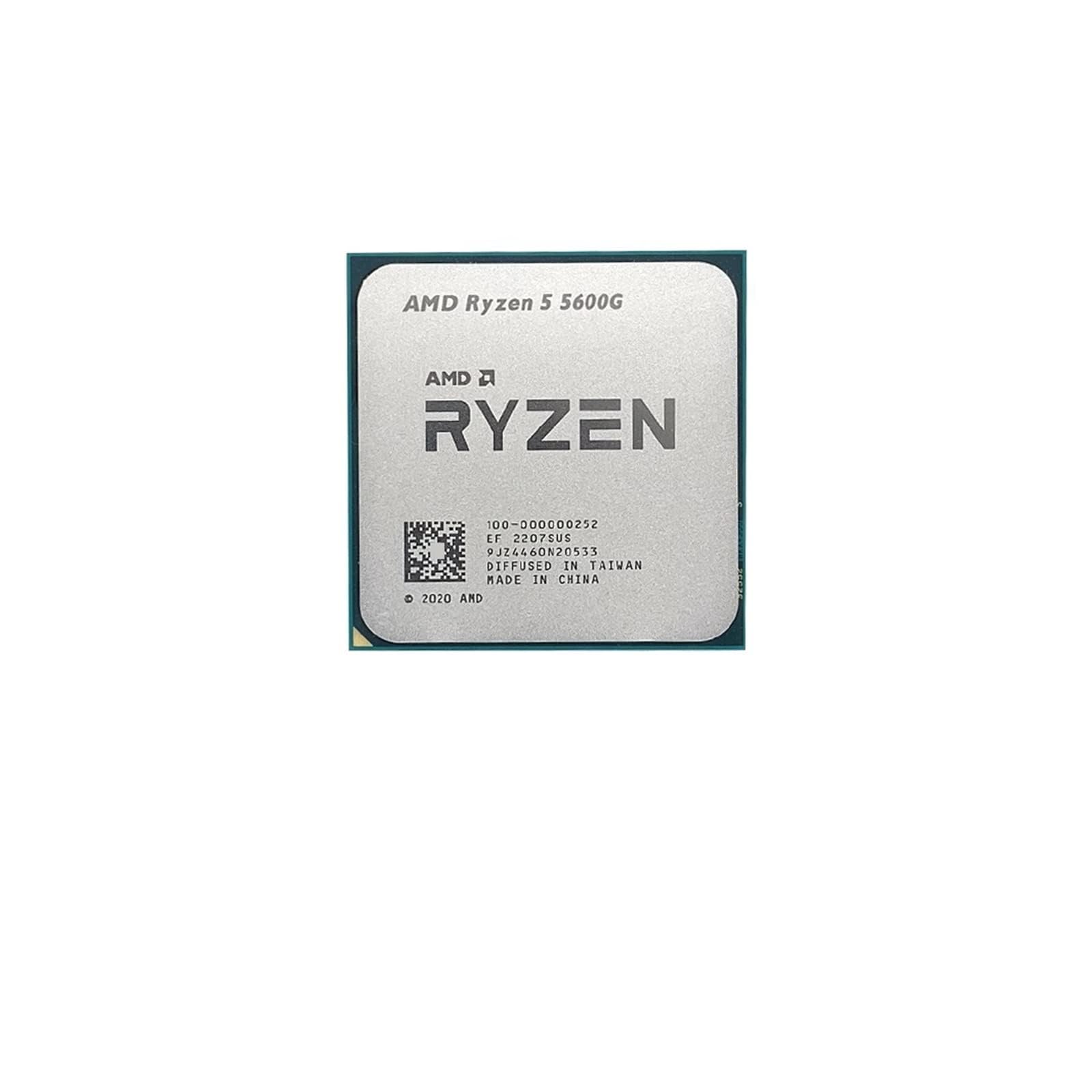 AMD Ryzen 5 5600G- 6 Core CPU, up to 4.40GHz, AM4, 12 Threads, Desktop Processor, No Cooler (Renewed) 
