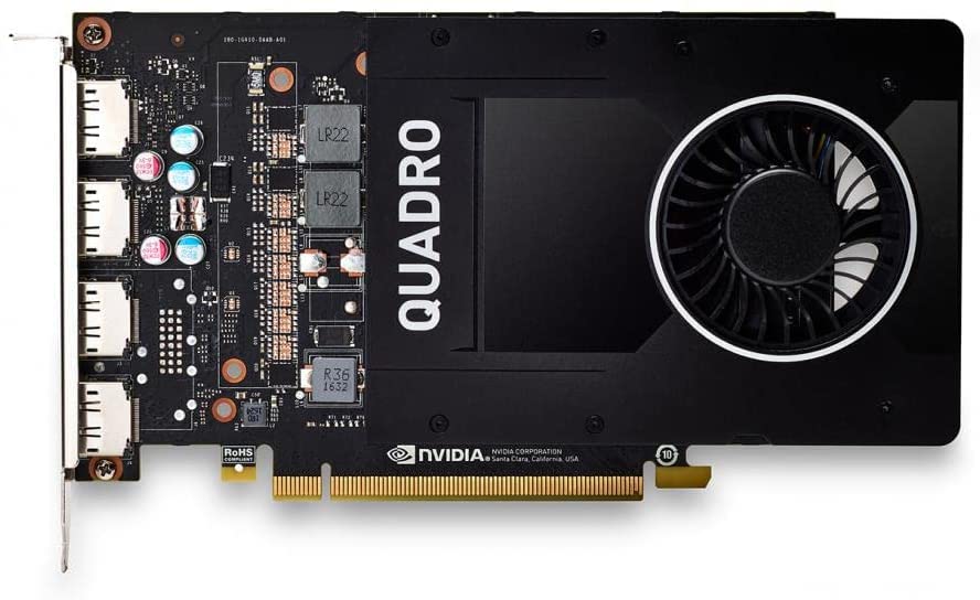 Lenovo Nvidia Quadro P2000 5GB GDDR5 Single-Slot Graphics Card - 1024 CUDA Cores, 3.0 TFLOPS, 160bit, 140GB/s, 4 x DisplayPort 1.4, 75W Power Consumption, PCI Express 3.0 x16 - DC1P4 (Renewed)