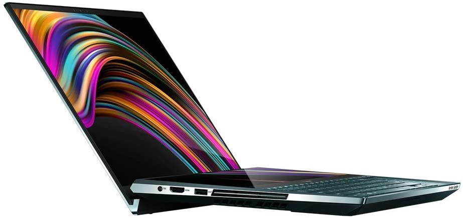 ASUS ZenBook Pro Duo 15, 4K UHD, OLED, Touchscreen - i7-10750H (6 Cores, 5GHz), 16GB DDR4, 1TB NVMe, NVIDIA RTX 2060 6GB, WIFI 6 & BT 5, Backlit Keyboard, Windows 11 Pro (Renewed)