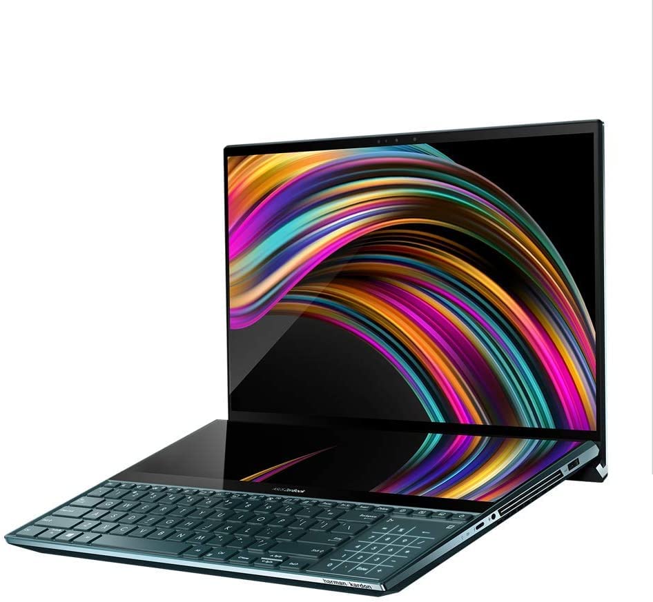 ASUS ZenBook Pro Duo 15, 4K UHD, OLED, Touchscreen Laptop - 32GB DDR4, 2TB NVMe, i9-10980HK (8 Cores, 5.3GHz), NVIDIA RTX 2060 6GB, WIFI 6 & BT 5, Backlit Keyboard, Windows 11 Pro (Renewed)