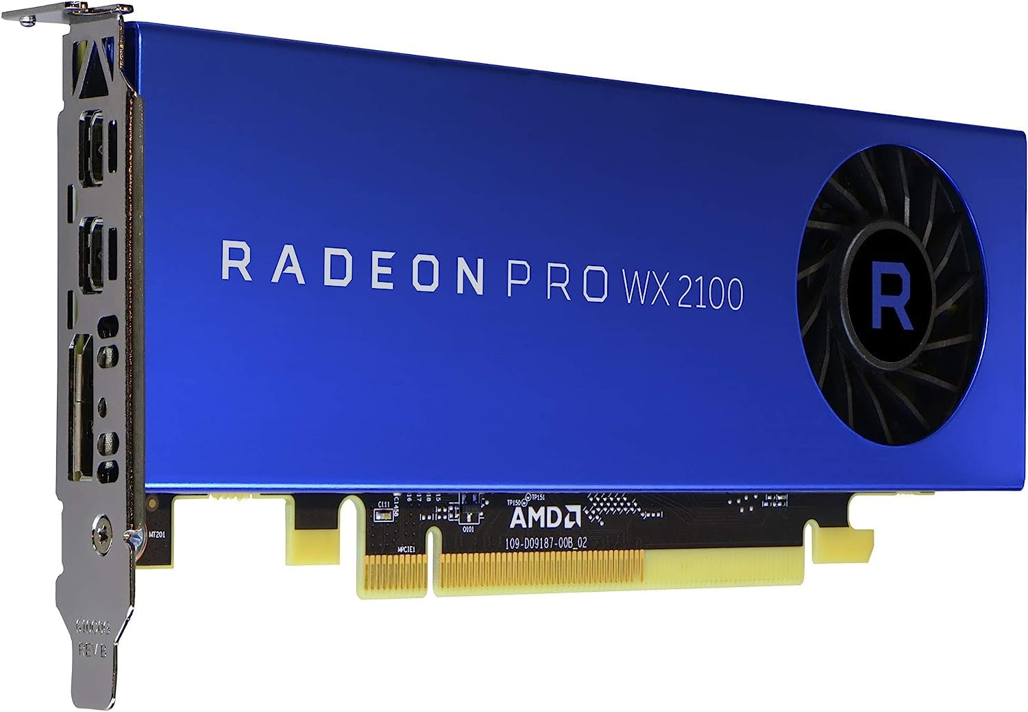 Dell AMD Radeon Pro WX 2100 2GB GDDR5 graphics card – 1.25 TFLOPs, 512 Cores, 64-bit, 48 GB/s, PCIe® 3.0 x8, Low and High Profile Bracket, 1x DisplayPort, 2x mini-DisplayPort adapters (Renewed)