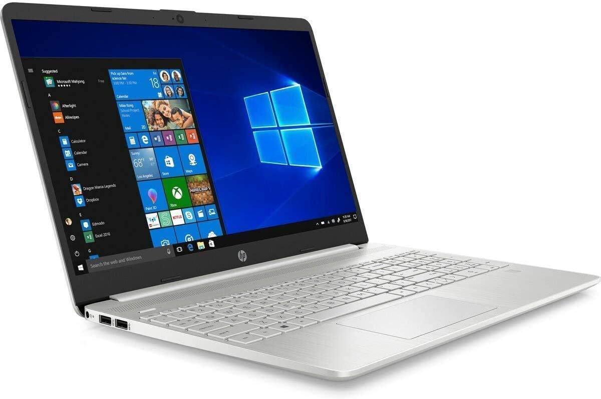 HP 15S-FQ1002NA Silver Notebook 15.6 Intel Core i5 1035G1, 8GB DDR4, 512GB Solid State Drive Wireless 11ac & Bluetooth 4.2, HD Webcam, Windows 10 Pro - UK Keyboard Layout - Non HP Plain Box (Renewed)