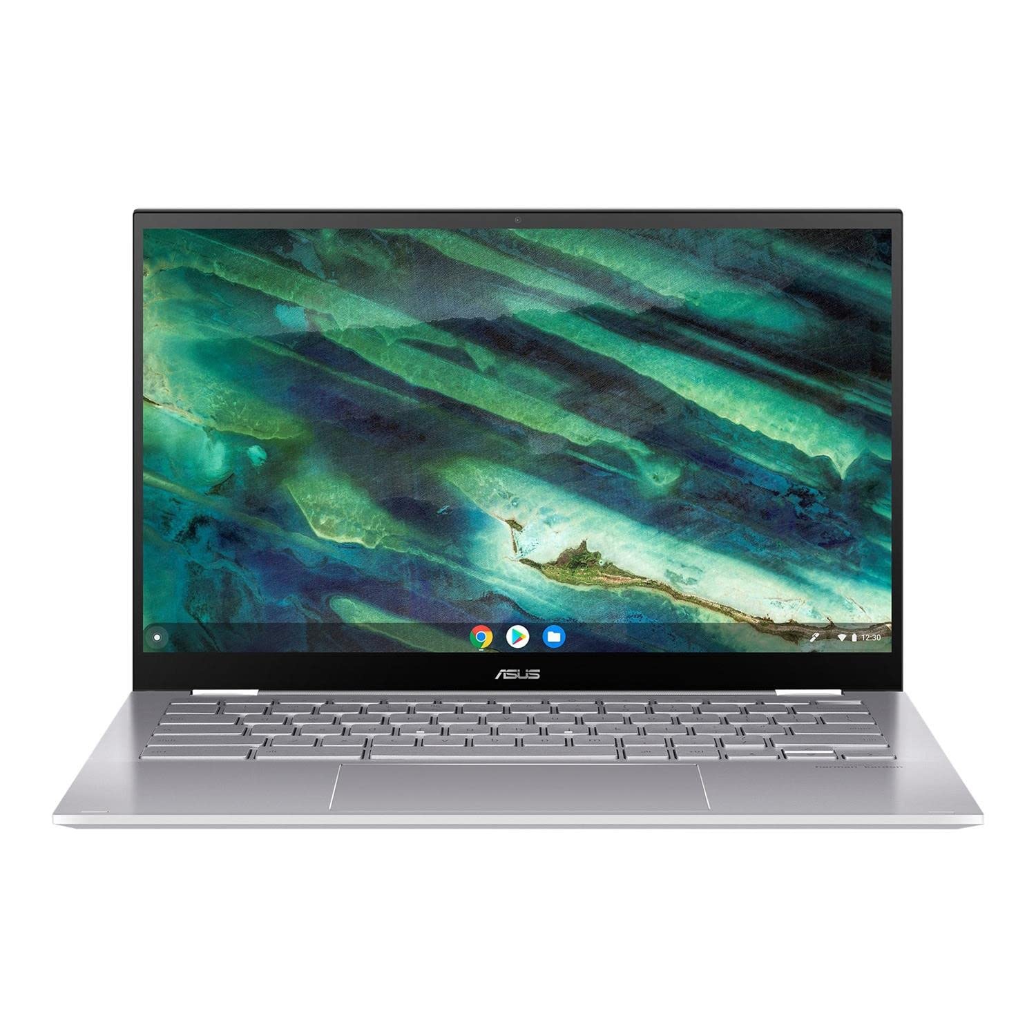 ASUS Chromebook Flip C436FA, 2-in-1 Hybrid Touchscreen - i5-10210U (4 Cores), 16GB RAM, 512GB NVMe, Fingerprint & SD Card Reader, WIFI 6 & BT 5, Backlit Keyboard, ChromeOS – Silver (Renewed)