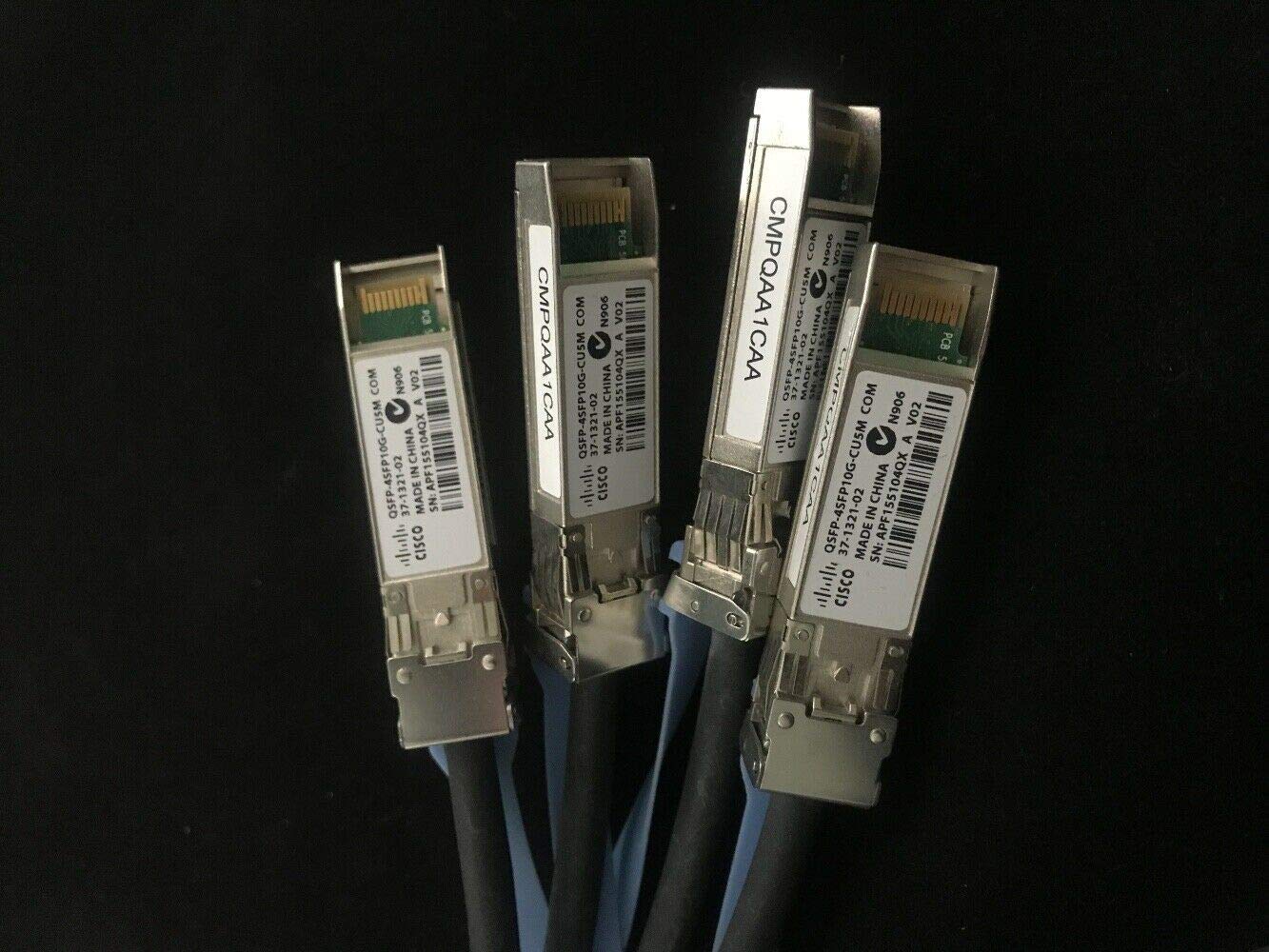 Cisco (37-1321-02) QSFP-4SFP10G-CU5M Genuine 40G QSFP+ to 4x10G SFP+ Passive Direct Attach Copper Breakout Cable - 5m (16ft) (Renewed)