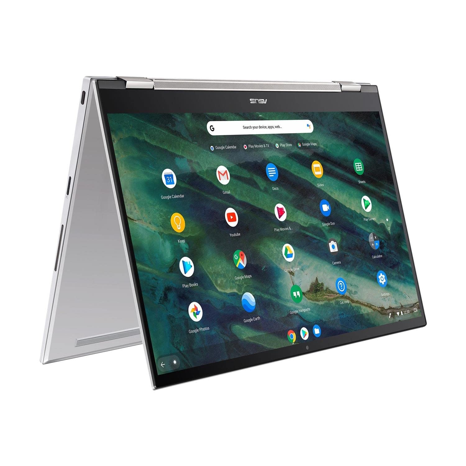 ASUS Chromebook Flip C436FA, 2-in-1 Hybrid Touchscreen - i5-10210U (4 Cores), 16GB RAM, 512GB NVMe, Fingerprint & SD Card Reader, WIFI 6 & BT 5, Backlit Keyboard, ChromeOS – Silver (Renewed)