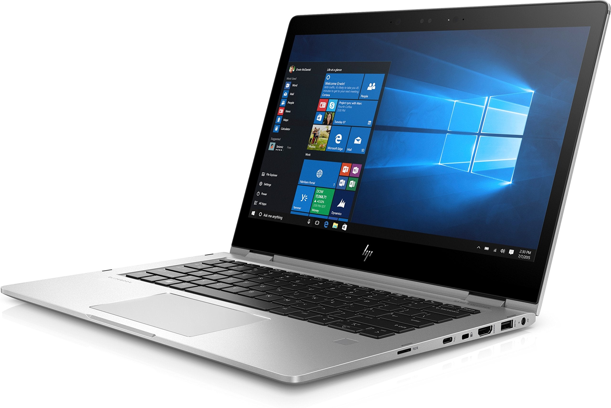 HP EliteBook x360 1030 G2, 2-in-1 Touchscreen Laptop – i7-7500U, 8GB DDR4, 1TB NVMe, Intel HD Graphics 620, Fingerprint & Smart Card Reader, WIFI 5 & BT 4.2, Backlit Keys, Windows 10 Pro