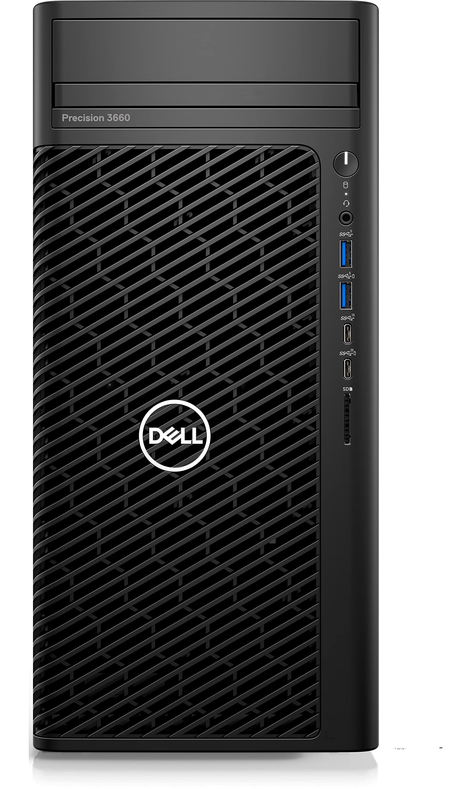 Dell Precision 3660 Tower, 32GB DDR5 RAM, 2TB NVMe + 2TB HDD – i7-12700 (12 Core, 4.9GHz), Nvidia RTX A2000 6GB GDDR6, SD Card Slot, 300W PSU, LAN, Windows 11 Pro (Renewed)