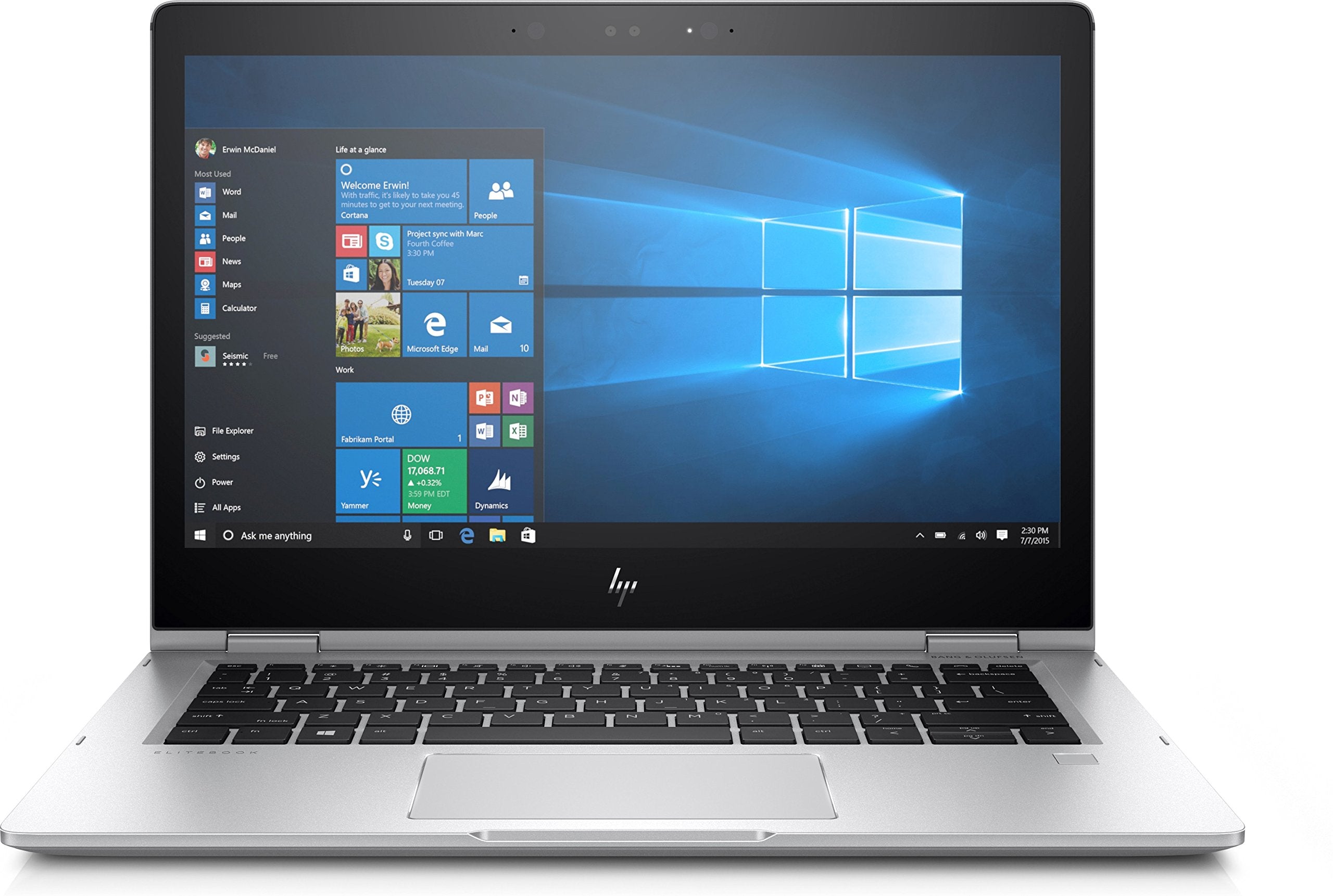 HP EliteBook x360 1030 G2, 2-in-1 Touchscreen Laptop – i7-7500U, 8GB DDR4, 1TB NVMe, Intel HD Graphics 620, Fingerprint & Smart Card Reader, WIFI 5 & BT 4.2, Backlit Keys, Windows 10 Pro