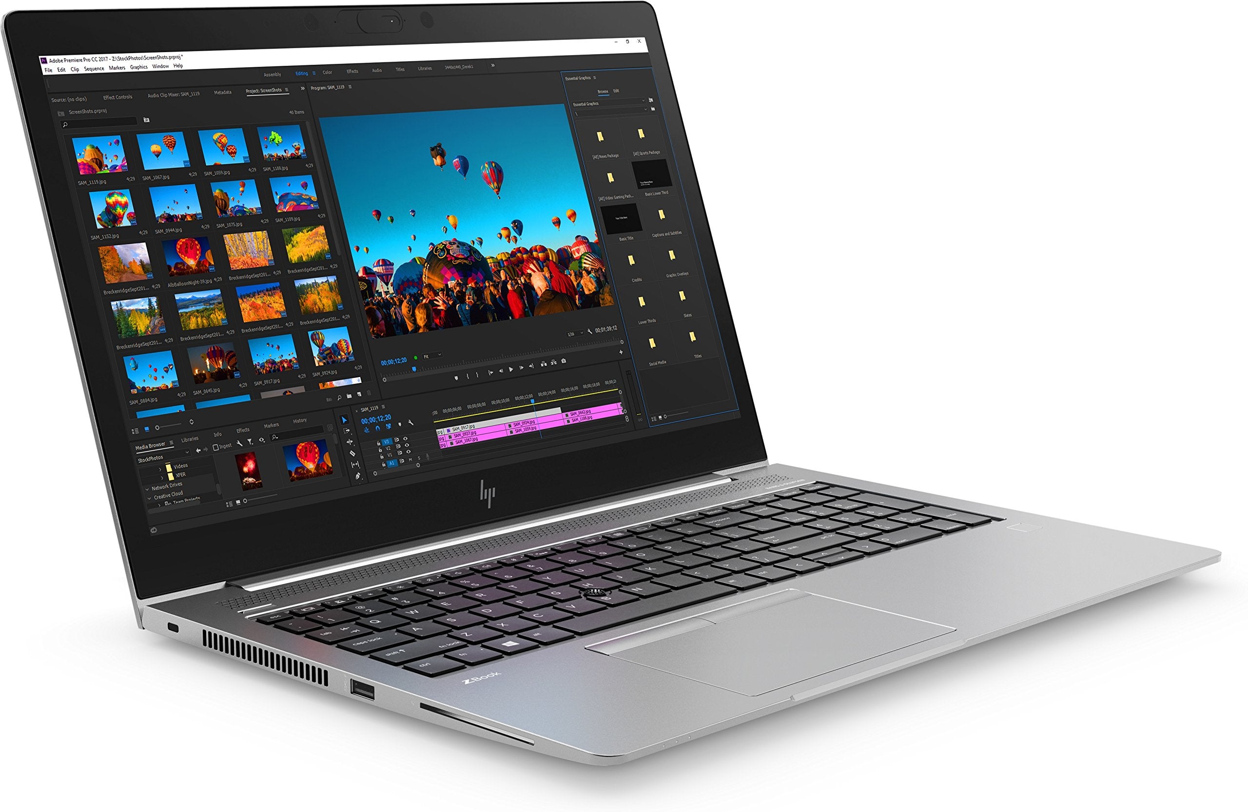 HP ZBook 15u G5 Mobile Workstation - i7-8550U (4.0GHz), 16GB DDR4, 1TB NVMe, AMD Radeon Pro WX 3100, Fingerprint, SD & Smart Card Reader WiFi 5 & BT 4.2, Windows 11 Pro, Backlit keyboard